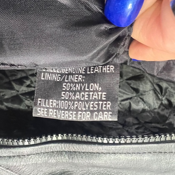 🏍️ |•HOT LEATHERS•| Genuine Leather Black Zip Out Insulate Jacket Size XXXXL - Picture 15 of 15